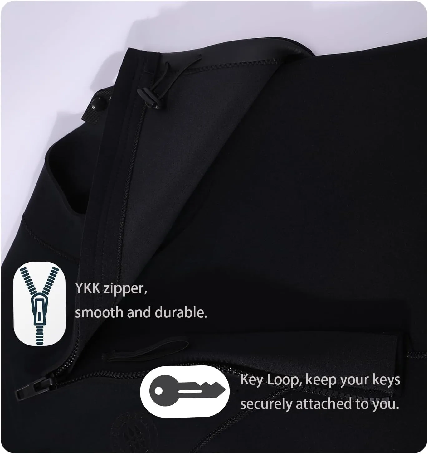 Lemorecn Men’s Surfing Wetsuit Super Stretch Neoprene 4/3mm Chest Zip Full Wetsuit for Men
