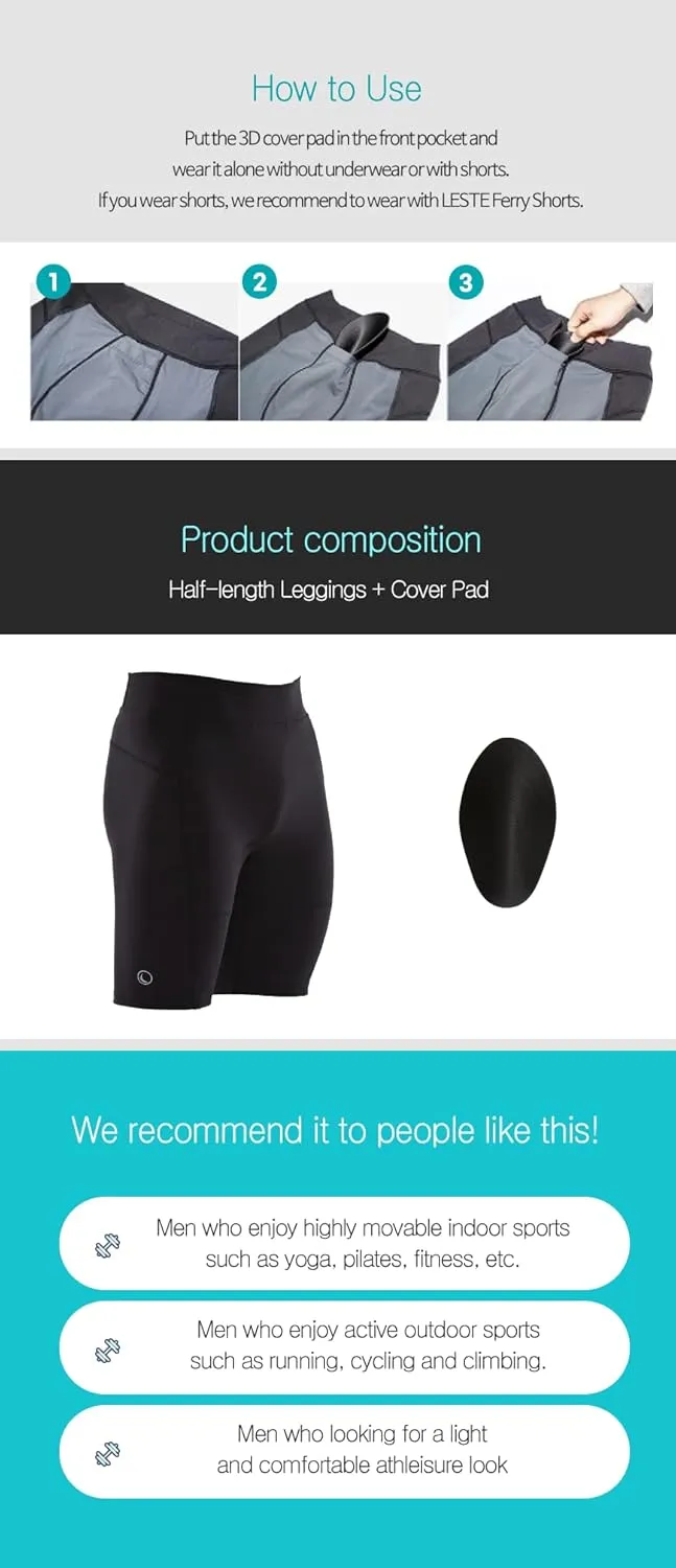 LESTE Skinwrap PRO 5 – Mens Support Pouch Compression Pants Quick Dry Running Tights Workout Leggings Training Sports