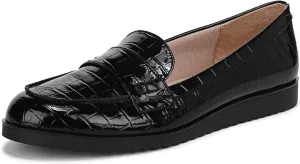 LifeStride Womens Zee Loafer Black Croc 7.5 M