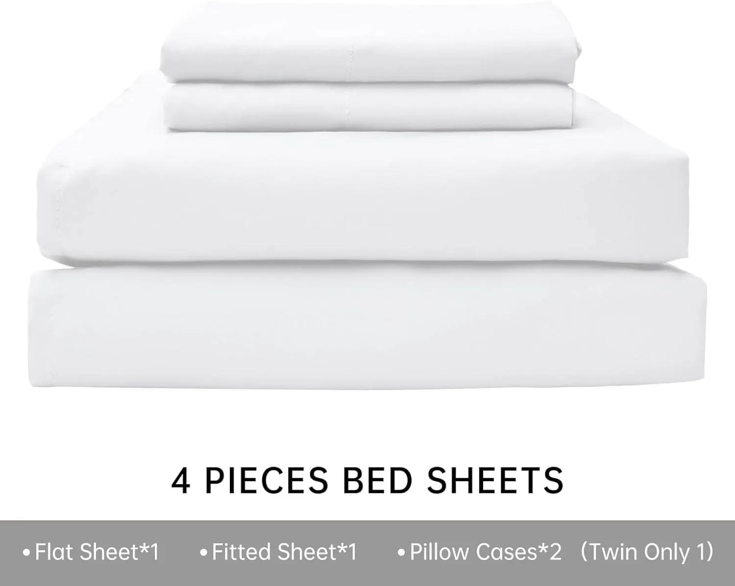 Lightning Sheets Twin Size Bed Set, Dynamic Storm Blue Sheet Set, Soft Microfiber Bedding 4 Piece 16 Inch Deep Pocket Fitted Sheet, Flat Sheet & 2 Pillow Cases