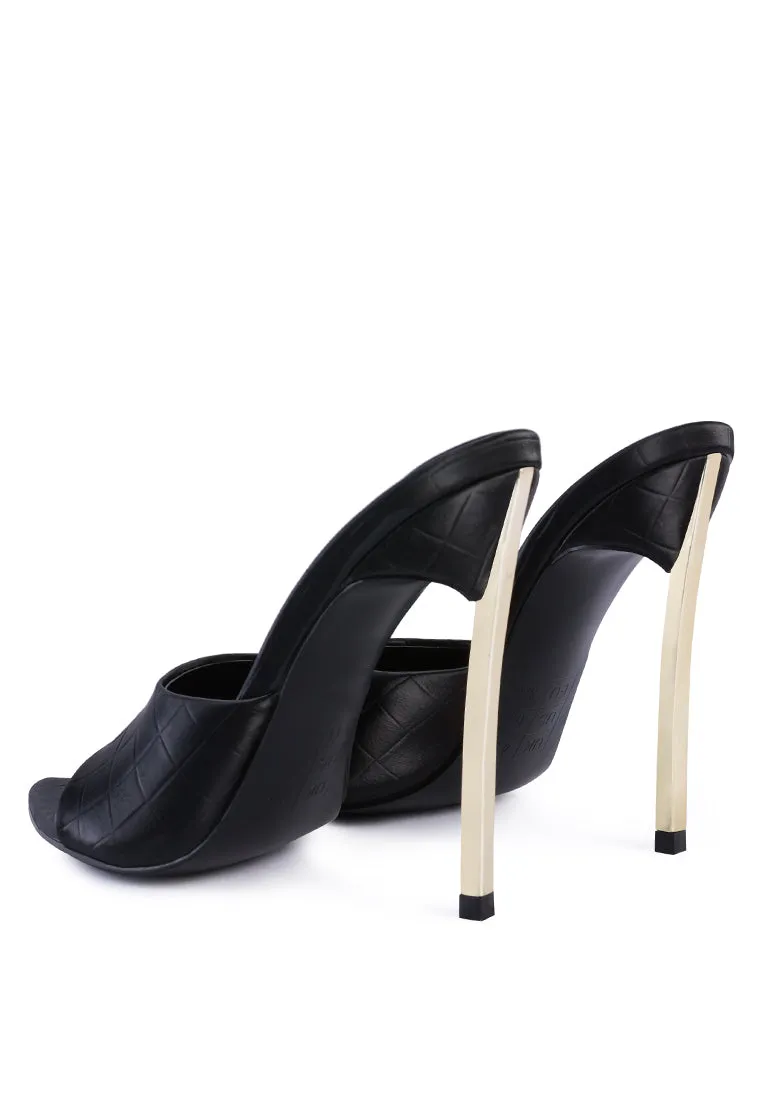 Lila Stiletto - Strappy Slip On Stiletto Heels