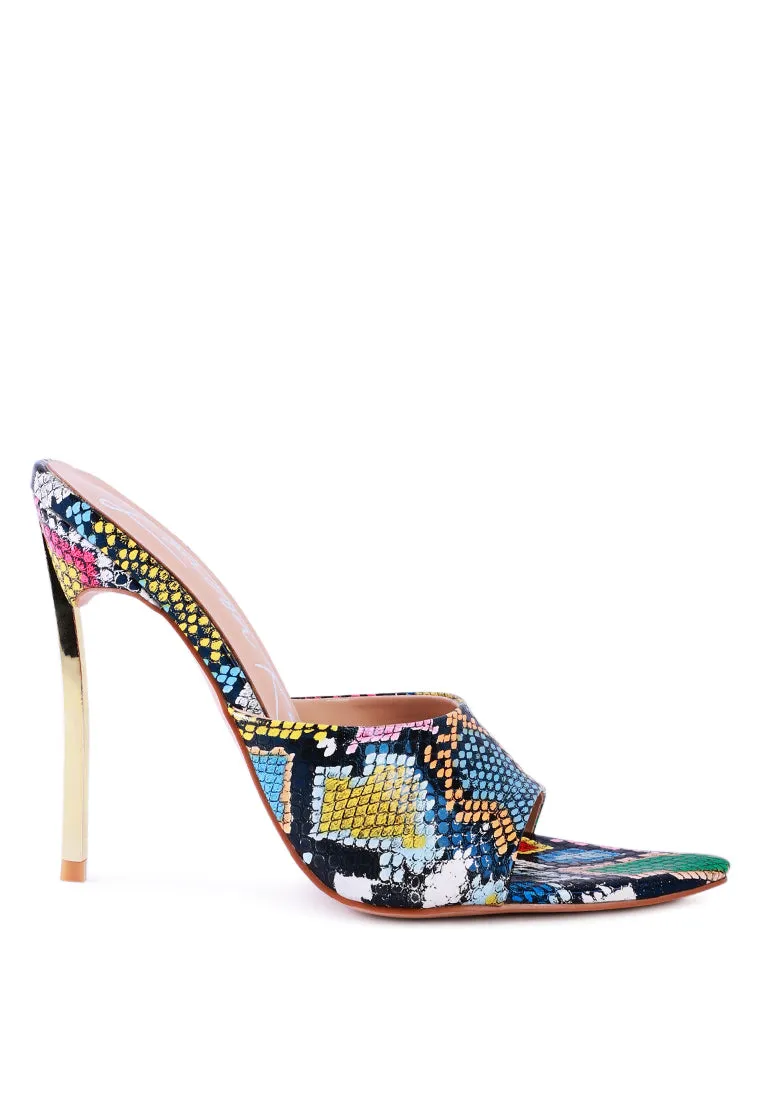 Lila Stiletto - Strappy Slip On Stiletto Heels
