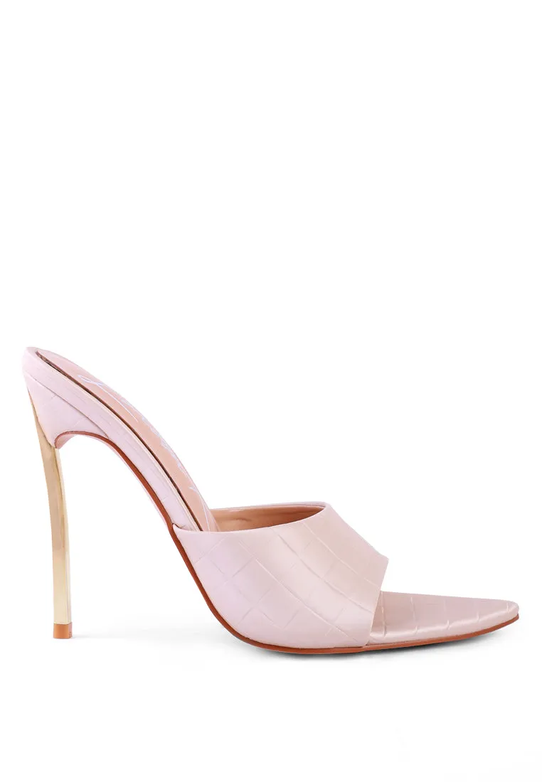 Lila Stiletto - Strappy Slip On Stiletto Heels