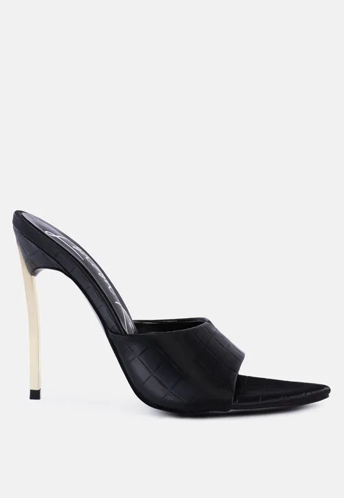 Lila Stiletto - Strappy Slip On Stiletto Heels