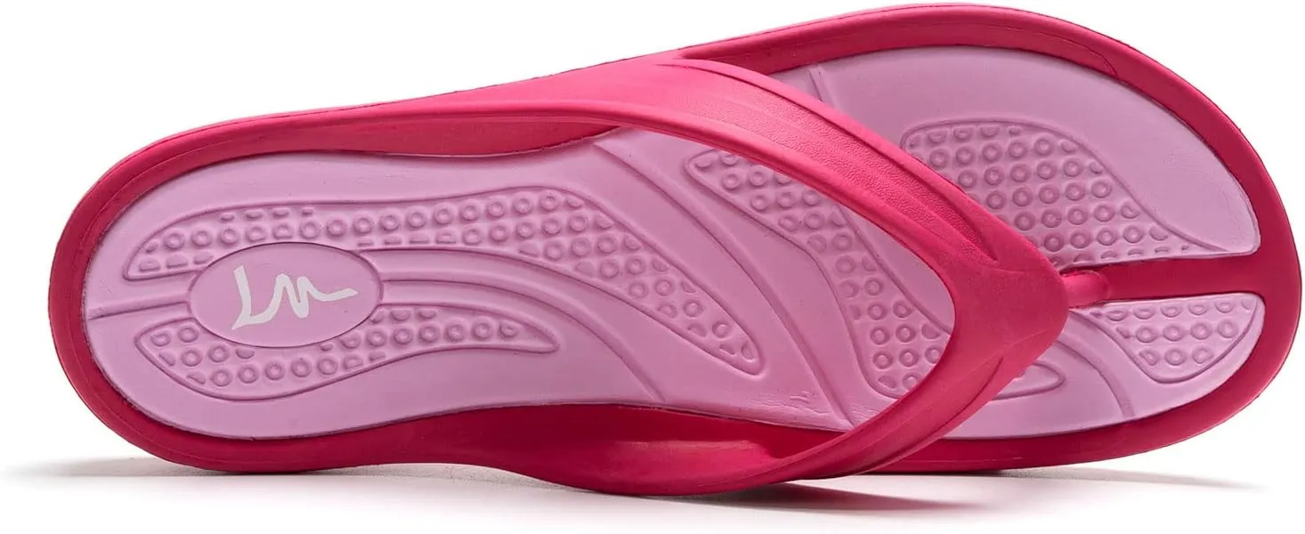 LM Women's Flip Flops Thong Sandals Casual Sandals Shower Shoes Beach Slippers Slides Slip on Water Shoes