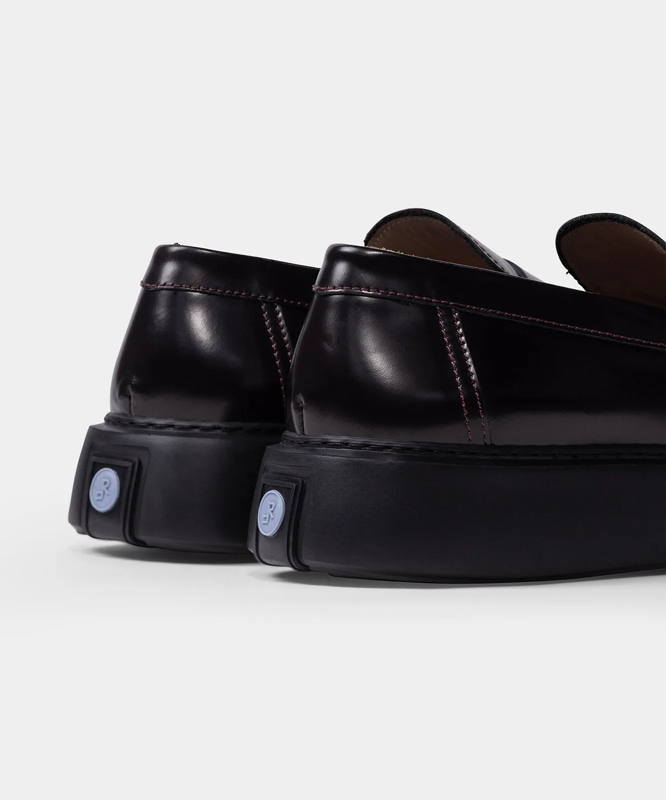 Loafer Burgundy Red / Black Leather