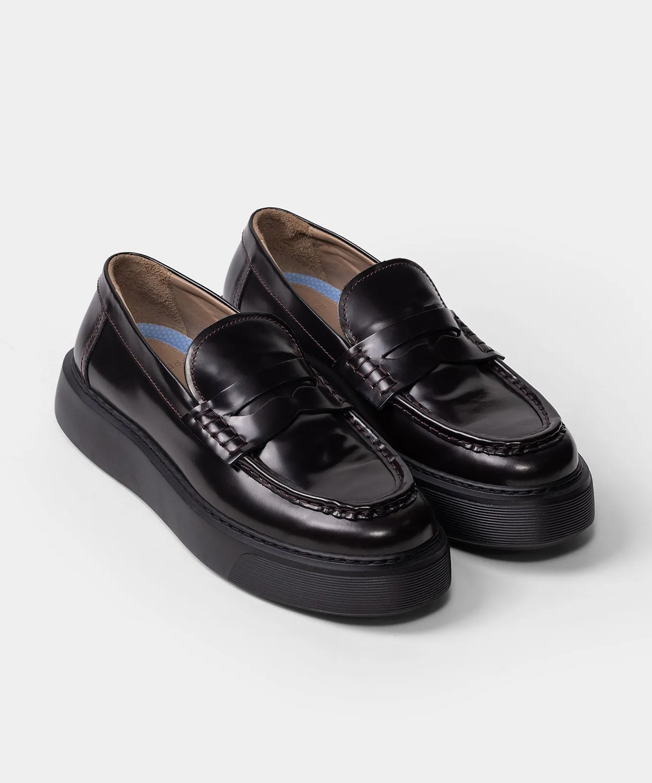 Loafer Burgundy Red / Black Leather