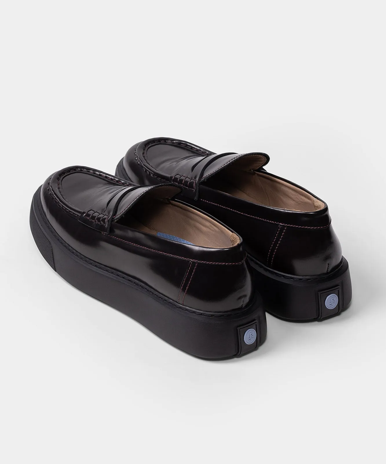 Loafer Burgundy Red / Black Leather
