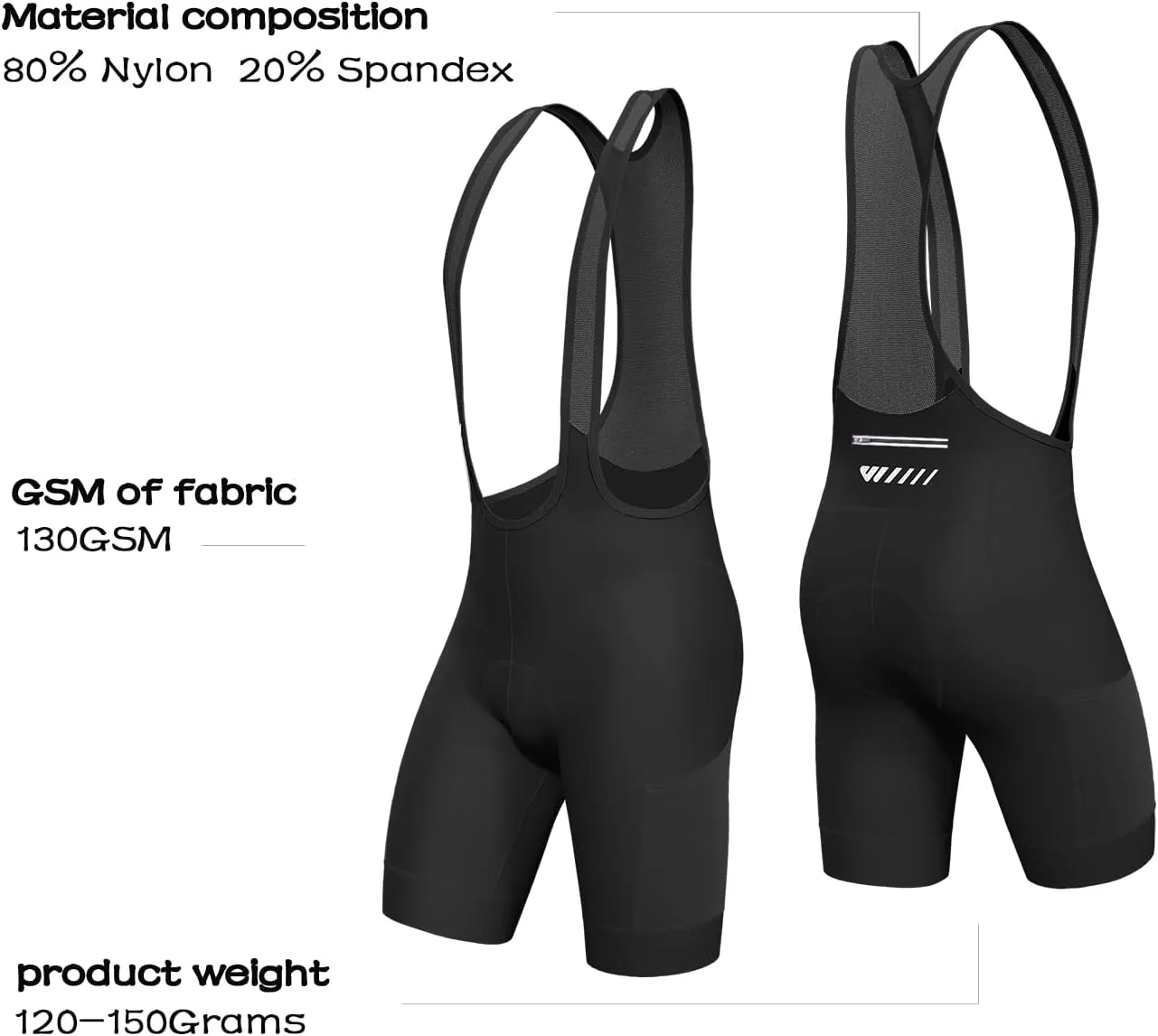 Logas Cycling Bib Shorts Men Cycling Shorts with Shoulder Straps Bike Biking Bibs with 4D Padding Breathable Quick-Dry