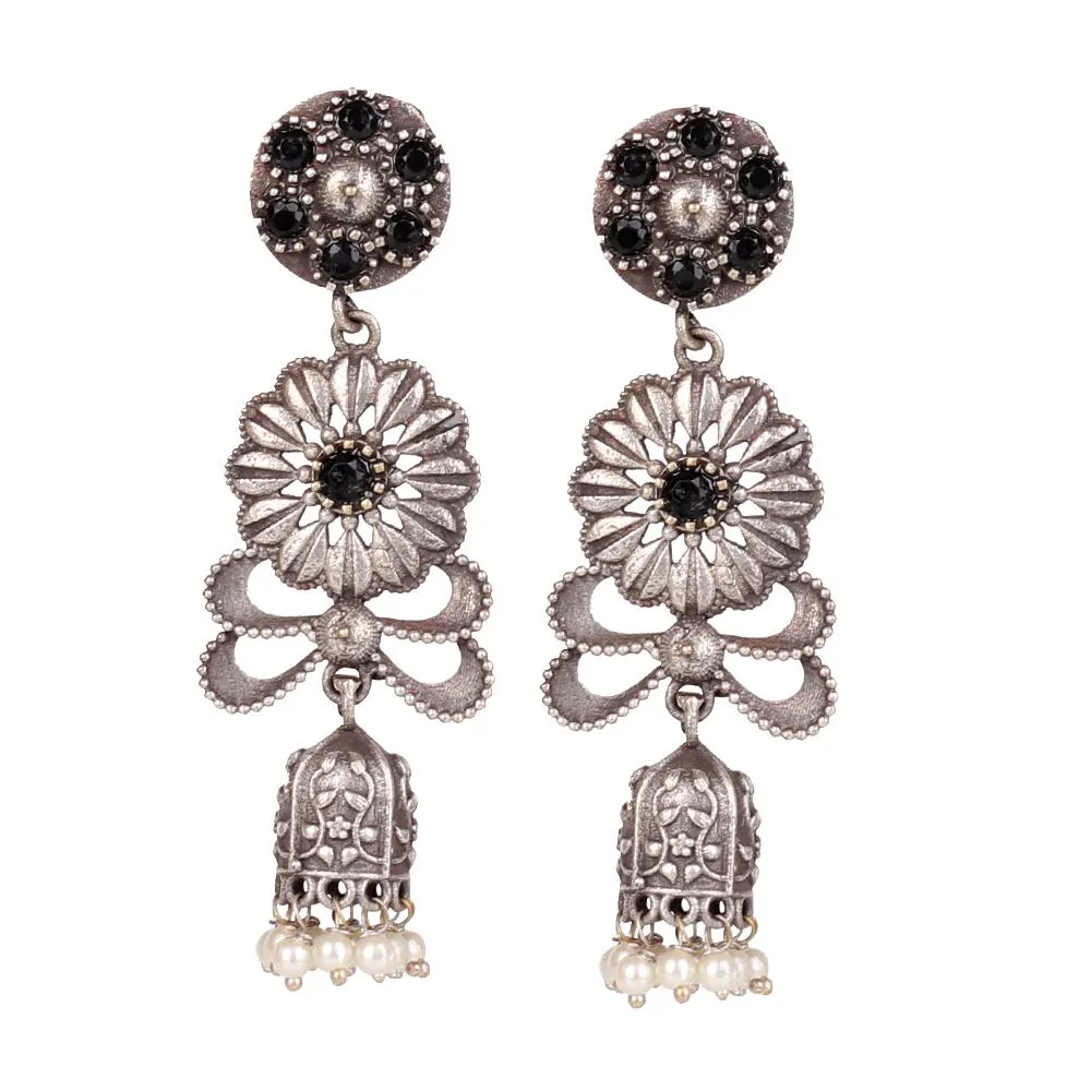 Long Jaal Earings With Stones