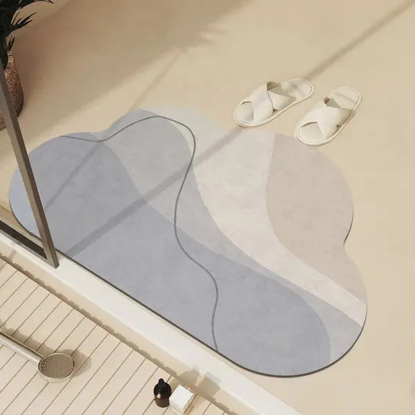 Luxury Absorbent Bathroom Foot Mats - Quick Dry Non-Slip Shower Rug