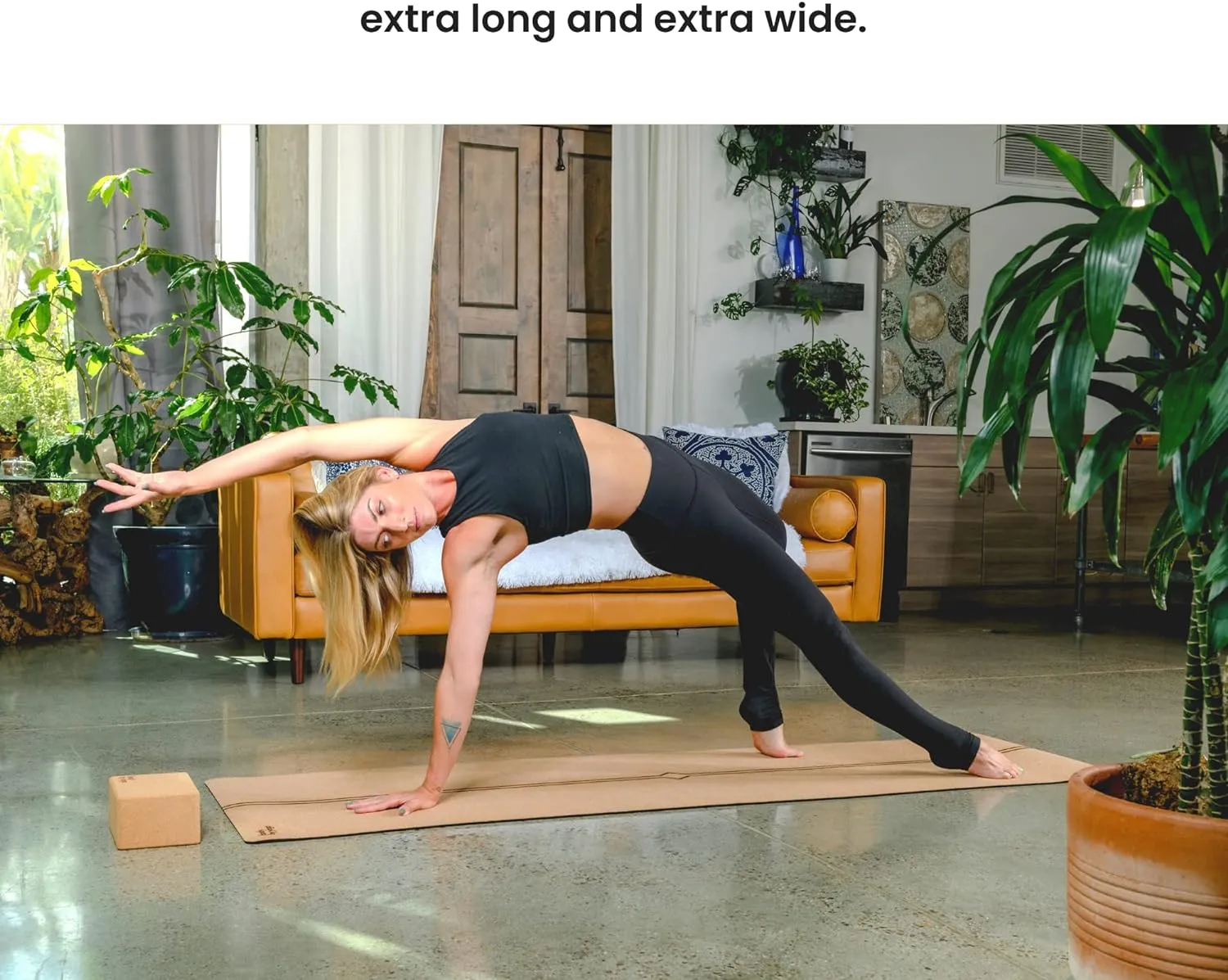Luxury Cork Yoga Mat - Non Slip, Extra Thick Grip. Thicker, Longer, and Wider for More Comfort and Support. Tough Enough For Hot Yoga. Natural, Non Toxic, and Eco Friendly. Optional Alignment Lines.