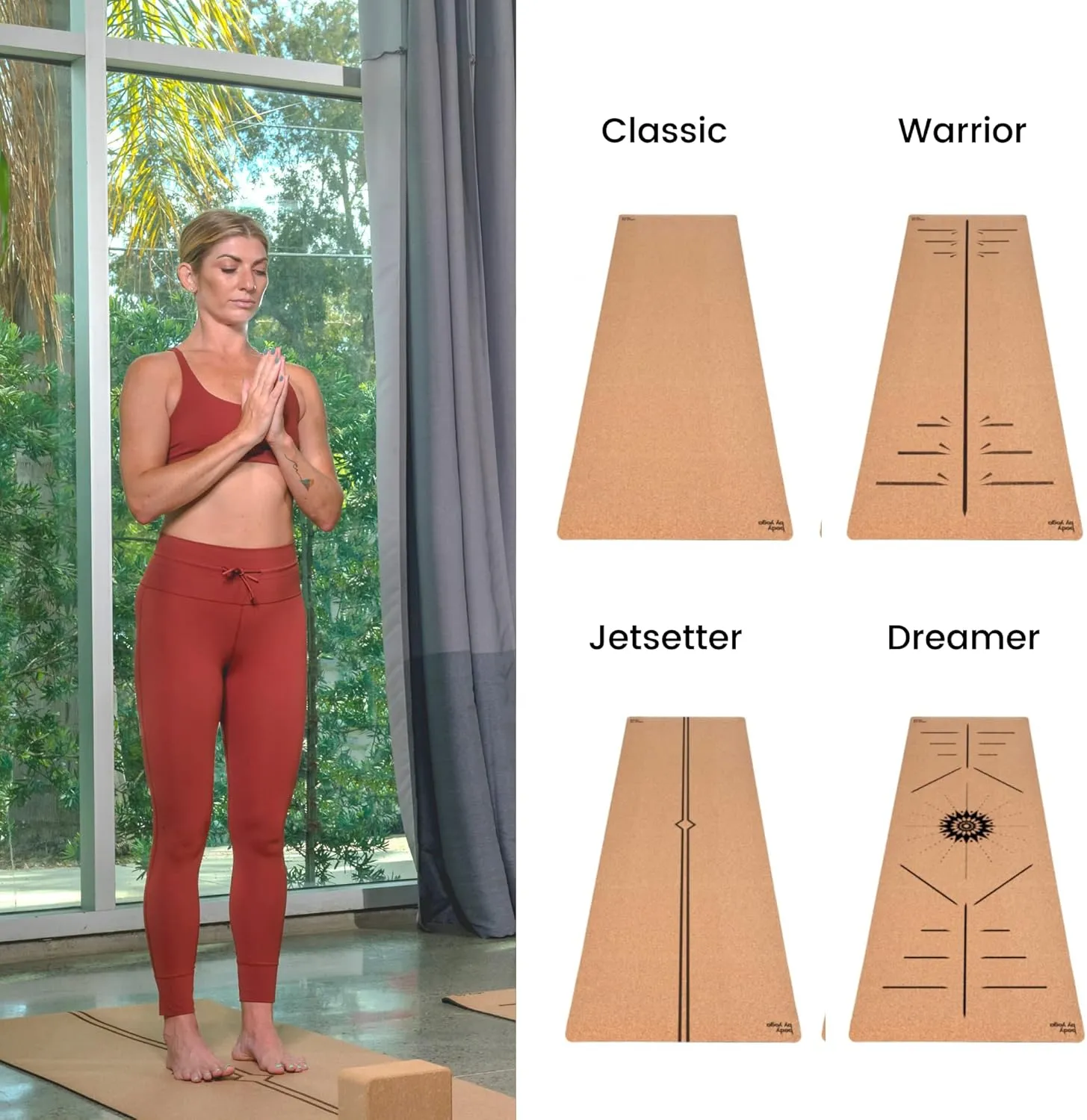 Luxury Cork Yoga Mat - Non Slip, Extra Thick Grip. Thicker, Longer, and Wider for More Comfort and Support. Tough Enough For Hot Yoga. Natural, Non Toxic, and Eco Friendly. Optional Alignment Lines.
