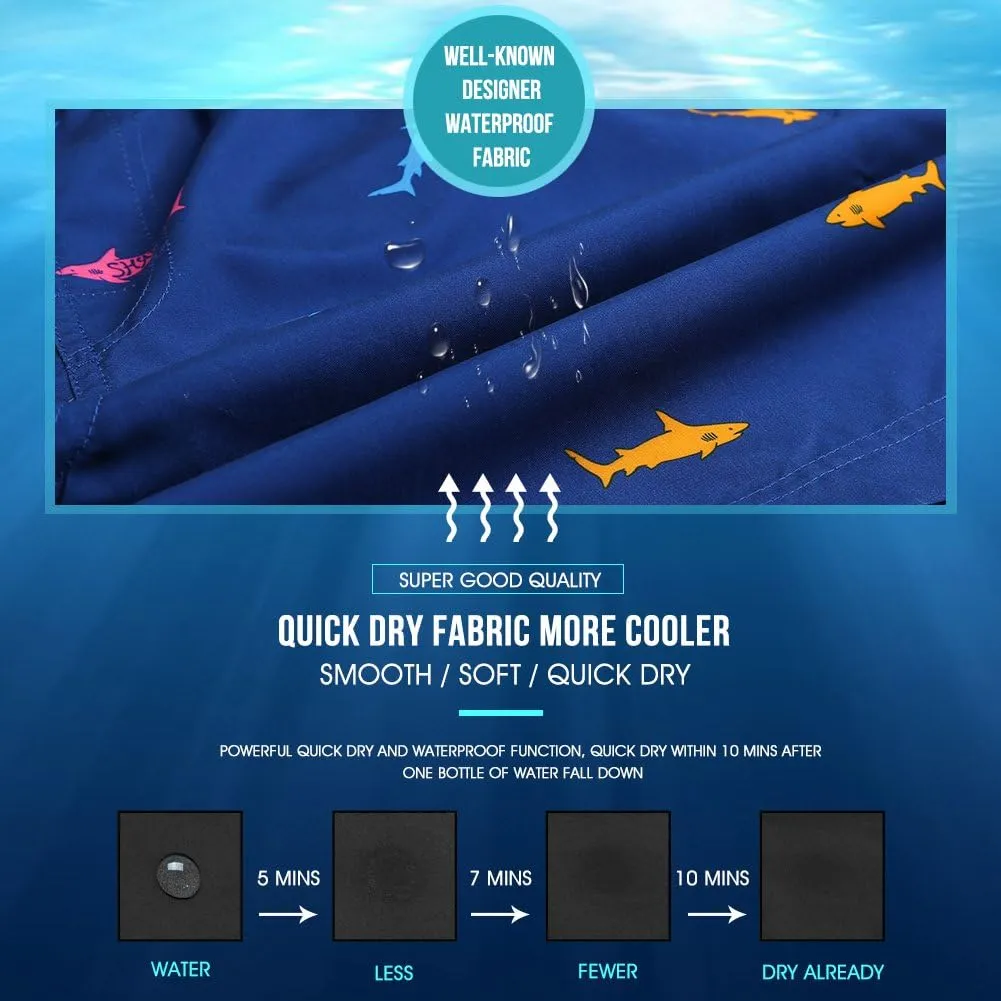 maamgic Mens Slim Fit Swim Shorts Swim Trunks 7 inch Quick Dry Mens Bathing Suits with Mesh Lining