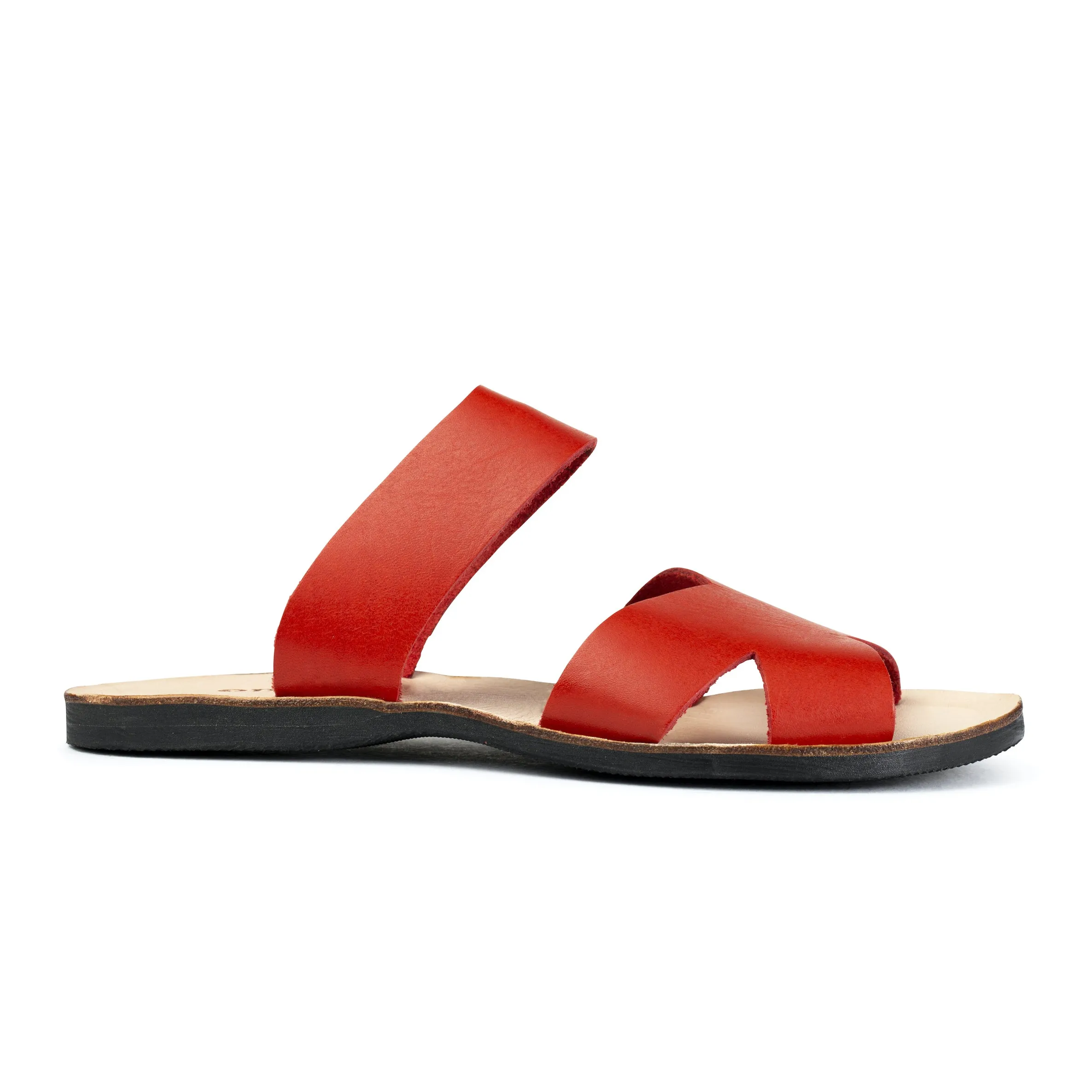 Mabel Leather Sandal - Red