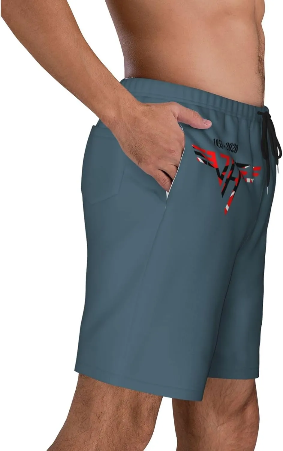 Man's Shorts Bathing for Van.1986 Halen Beach Pants,Summer Breathable Cool Quick Dry Board Shorts Bathing Suit