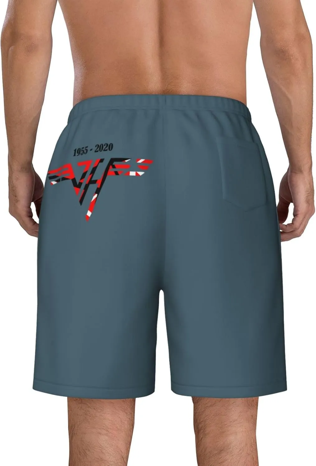 Man's Shorts Bathing for Van.1986 Halen Beach Pants,Summer Breathable Cool Quick Dry Board Shorts Bathing Suit