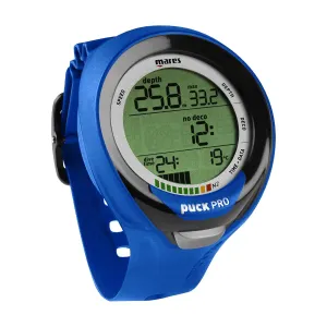 Mares Puck Pro  Wrist Dive Computer | Ultra Flat Design Watch-Style One Button Control Underwater Scuba Diving Computer, Blue/Black