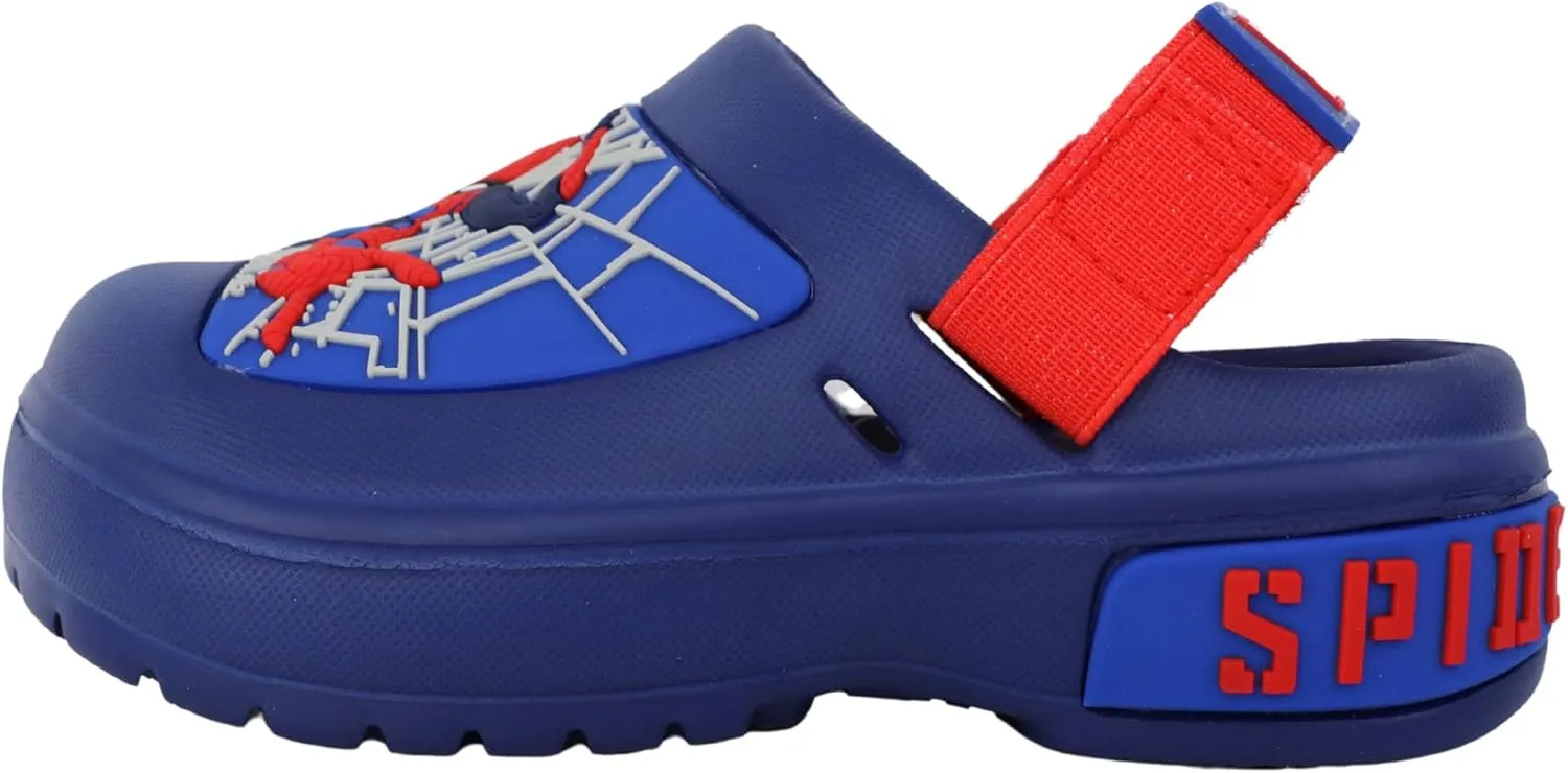 Marvel Spiderman Boys Slip On Clogs Kids Sandals Shoes Sizes 5-13