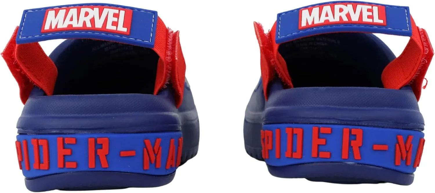 Marvel Spiderman Boys Slip On Clogs Kids Sandals Shoes Sizes 5-13