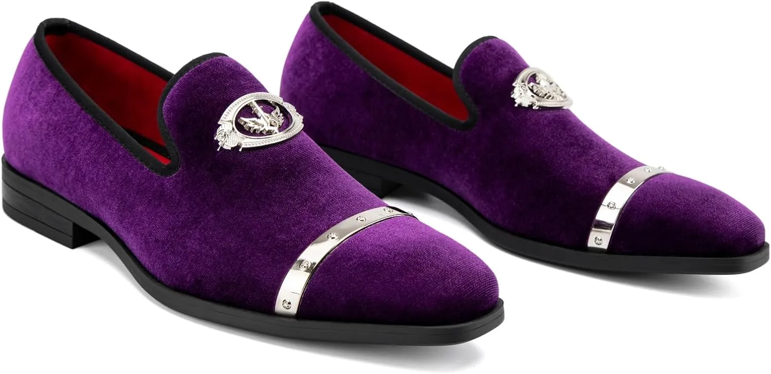 Meijiana Men Faux Leather Noble Loafer Shoes Slip-on Loafer Smoking Slipper Tassel Loafer
