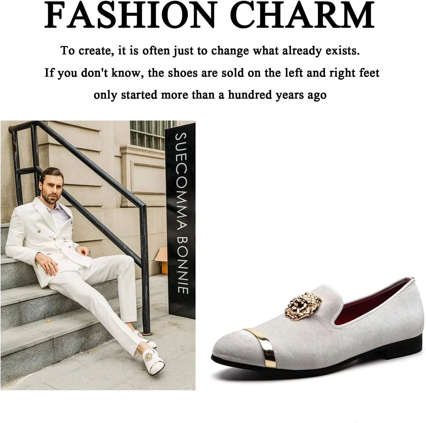 Men Genuine Leather Mens Metallic Textured Slip-on Glitter Loafers Shoes