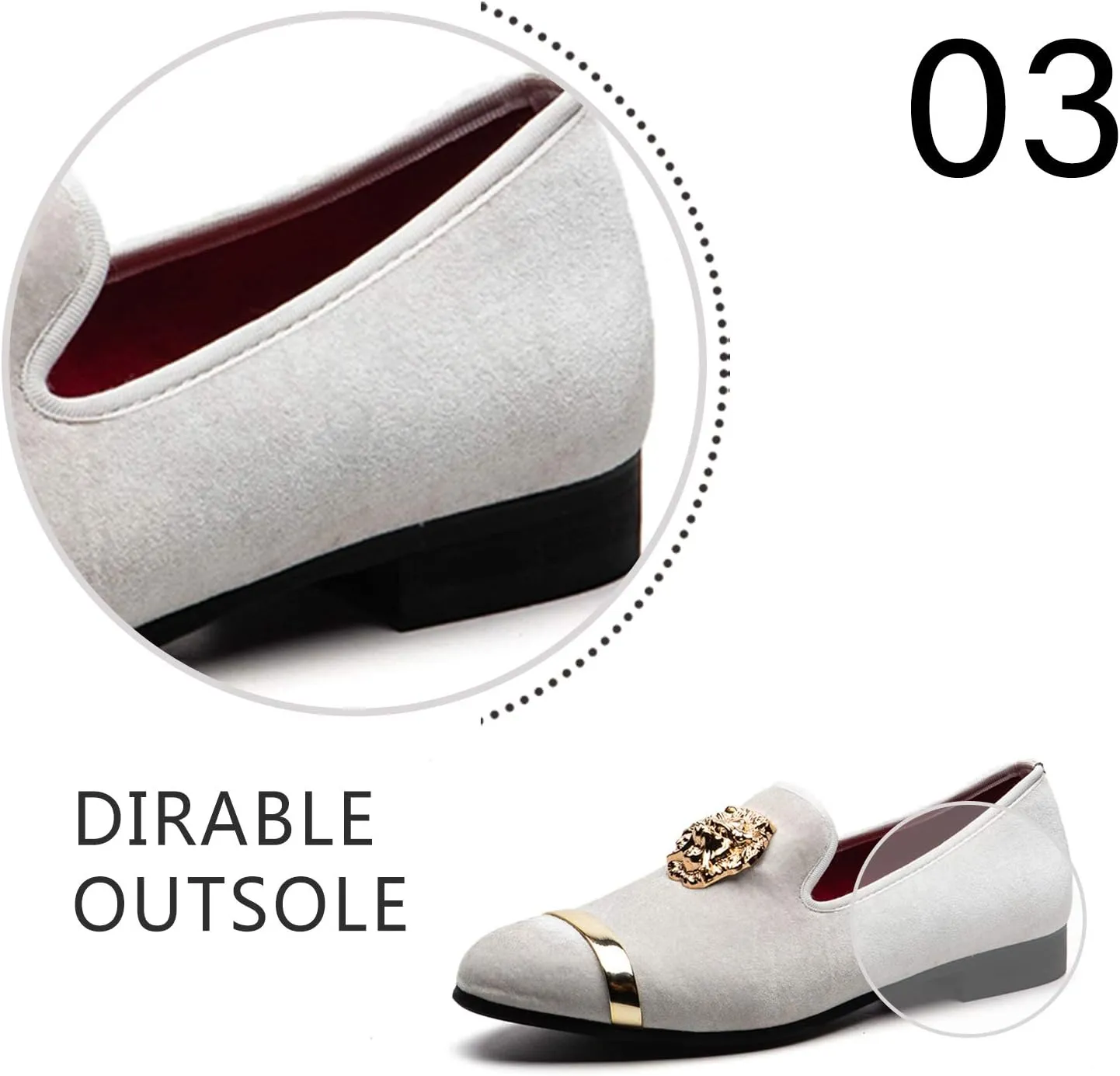 Men Genuine Leather Mens Metallic Textured Slip-on Glitter Loafers Shoes