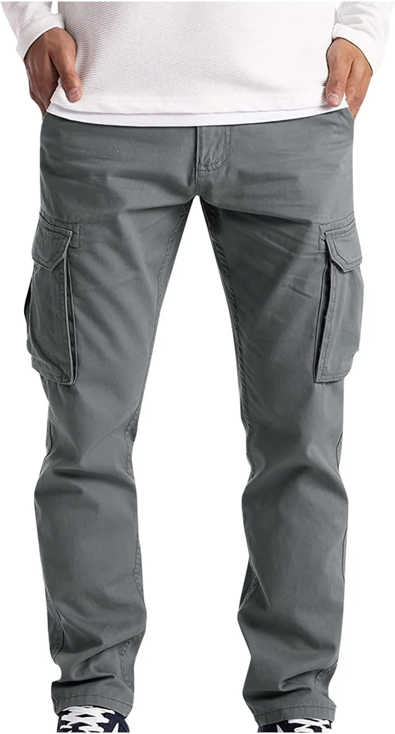 Men Pant Casual Jogger Beach Walking Running Sweatpant Drawstring Waist Track Lounge Pant