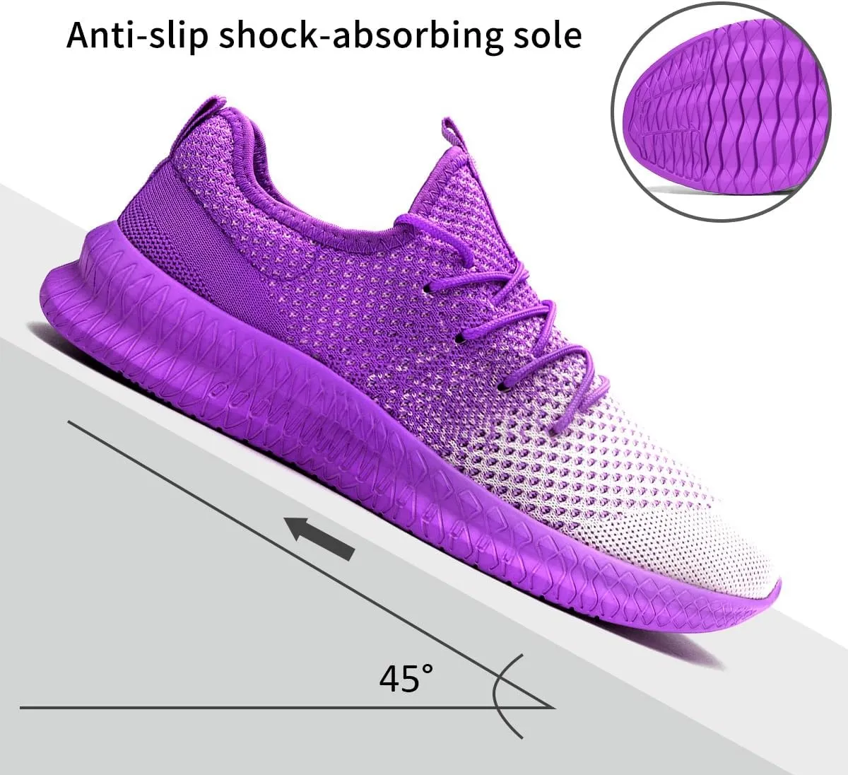 Men Slip On Running Sneakers Tennis Lightweight Non-Slip Athletic Shoes Cushioned Comfort for Walking Gym Fitness & Daily Training Leisure Sports