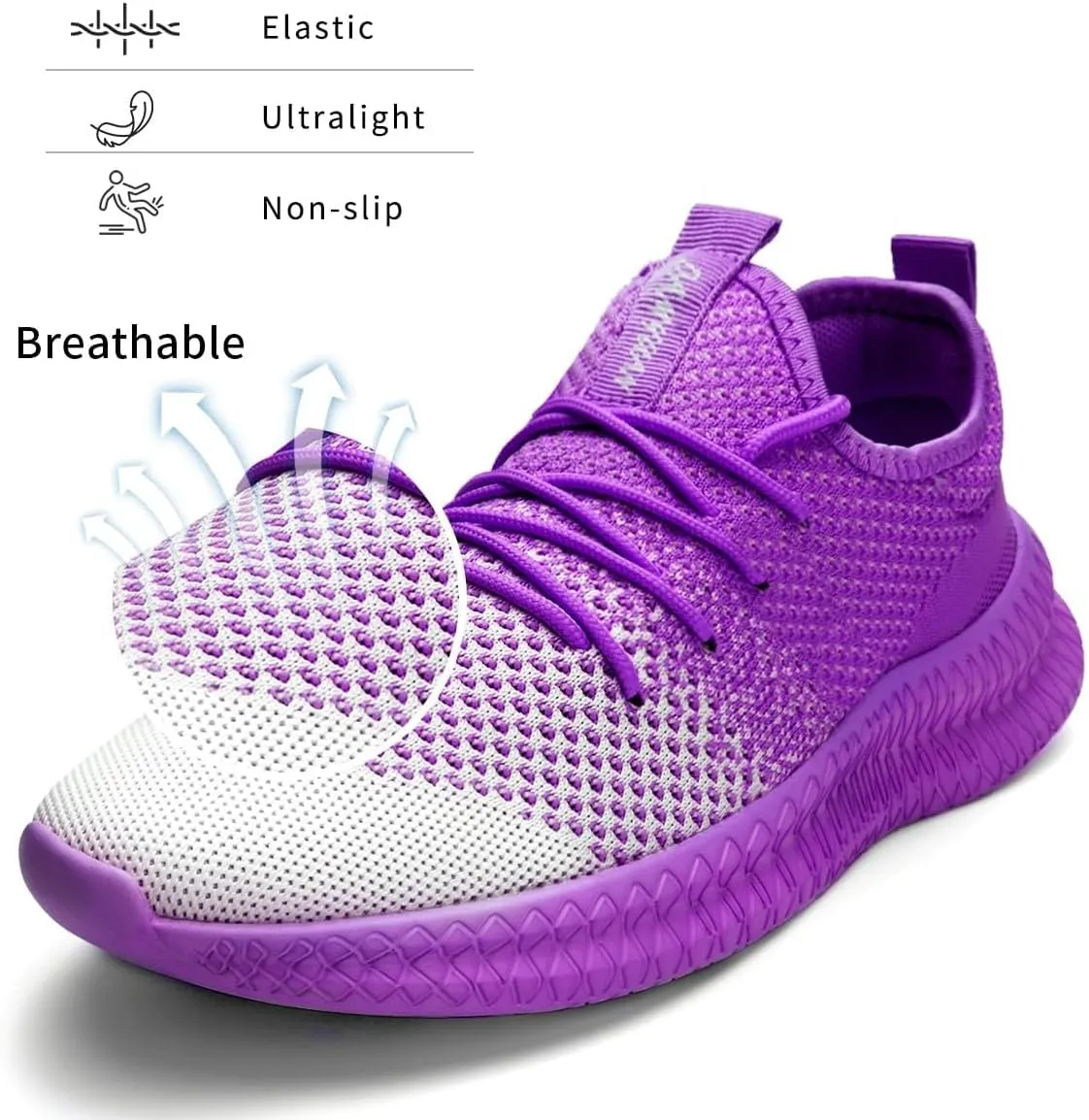 Men Slip On Running Sneakers Tennis Lightweight Non-Slip Athletic Shoes Cushioned Comfort for Walking Gym Fitness & Daily Training Leisure Sports
