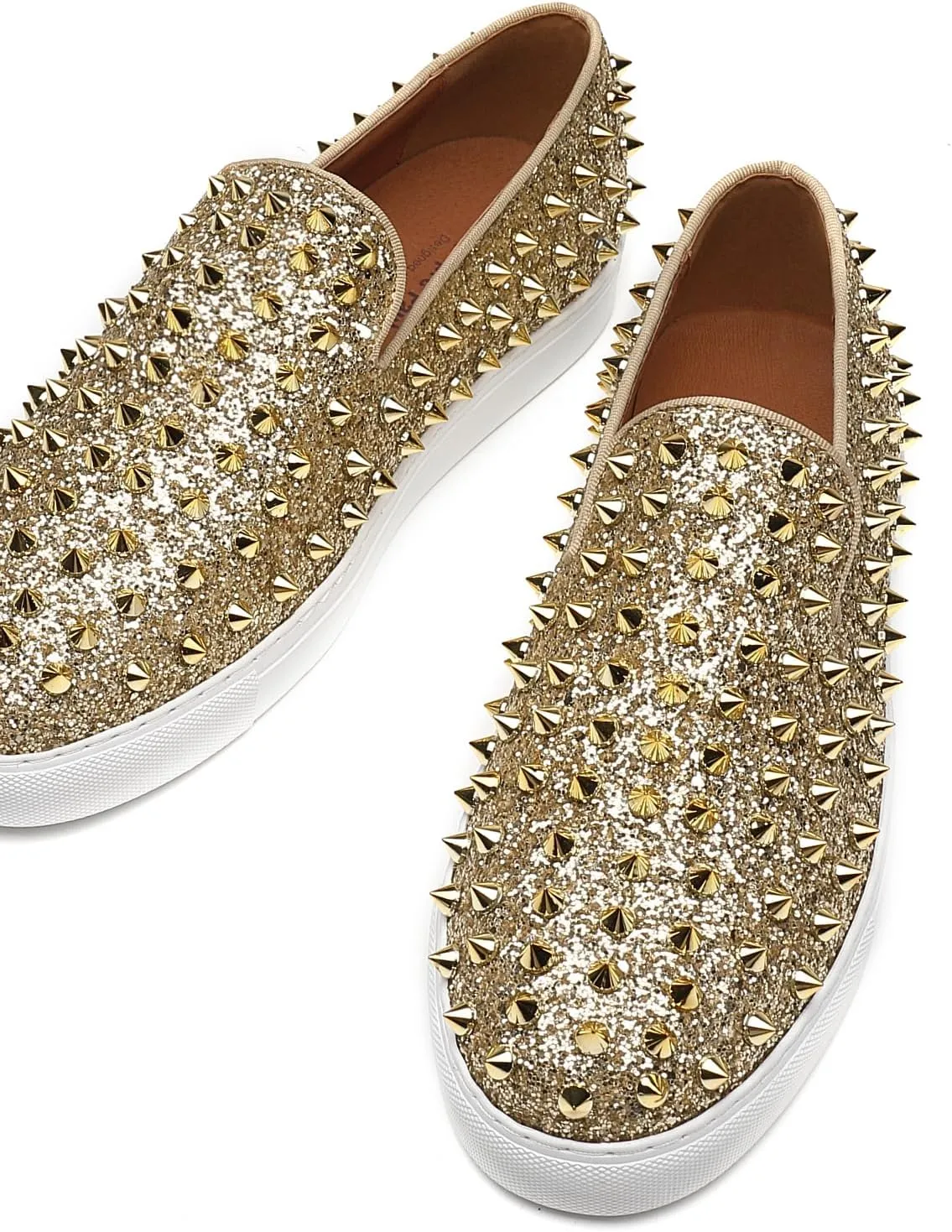 Men Spiked Loafers Party Wedding Prom Fashion Rivets Studded Shoes