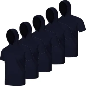 Men UPF 50  Sun Protection Hoodie Short Sleeve T Shirt Pack Quick Dry Shirt for Athletic Running Activewear Workout