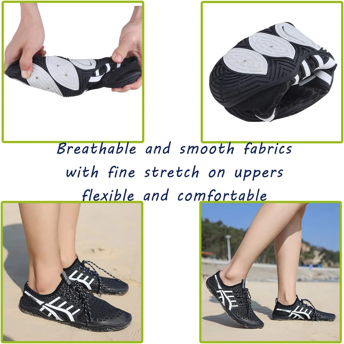 Men Women Water Sports Shoes Slip-on Quick Dry Aqua Swim Shoes for Pool Beach Surf Walking Water Park