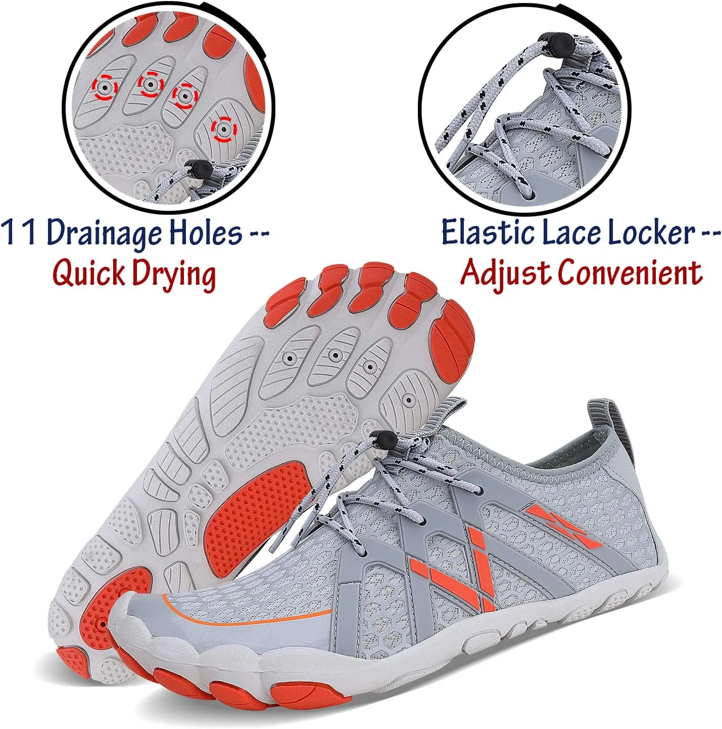 Men Women Water Sports Shoes Slip-on Quick Dry Aqua Swim Shoes for Pool Beach Surf Walking Water Park
