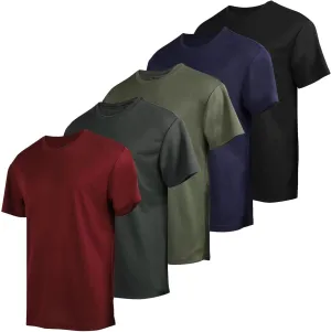 Men's Athletic Quick Dry Moisture Wicking T Shirts Active Crew Neck Gym Workout Short Sleeve Tee Shirt