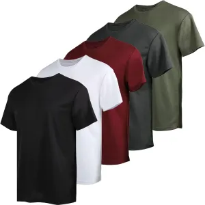 Men's Athletic Quick Dry Moisture Wicking T Shirts Active Crew Neck Gym Workout Short Sleeve Tee Shirt