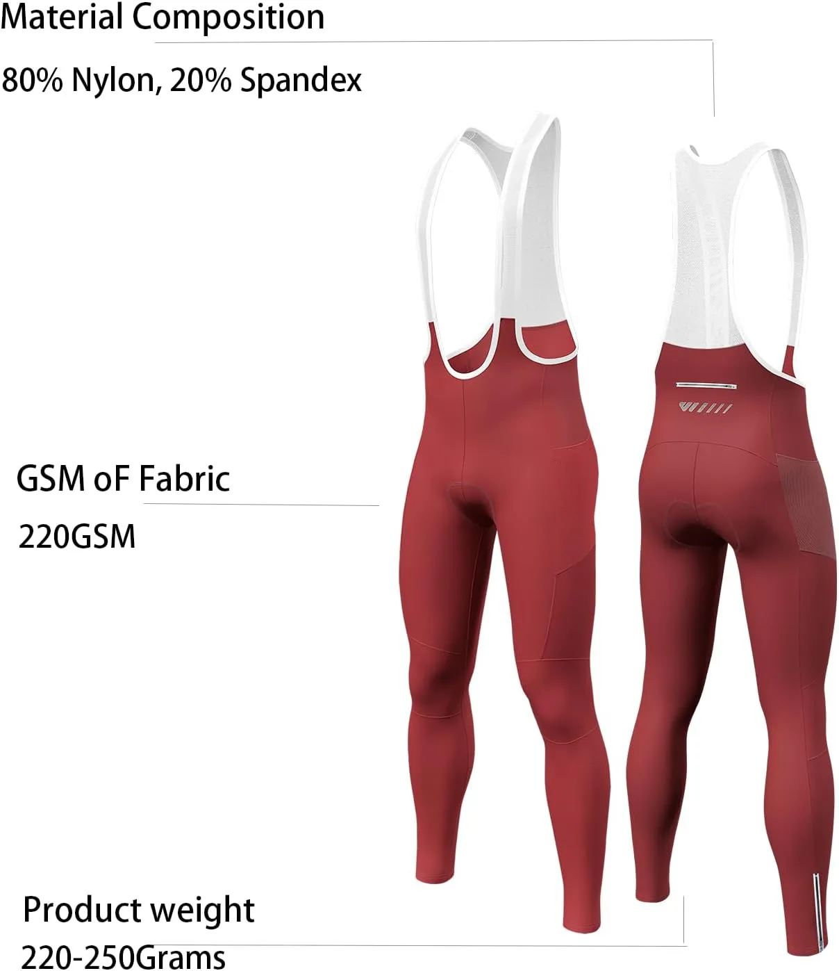 Men's Cycling Bib Pants Padded Bike Cycling Bibs Pants Men Tights with Shoulder Straps 4D Padding Breathable Quick-Dry