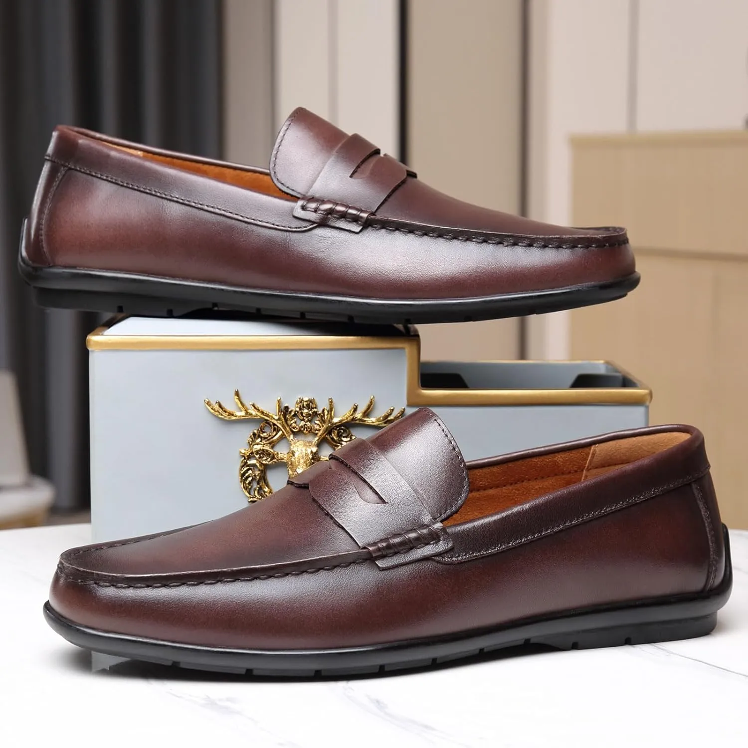 Mens Driving Loafers Penny Loafers for Men Dress Loafers Soft Lightweight