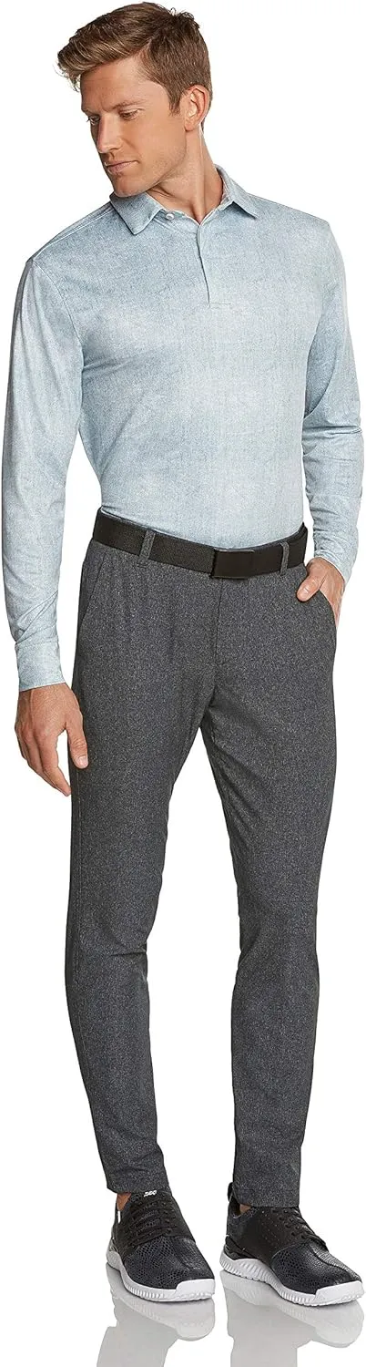 Men's Dry Fit Long Sleeve Golf Shirt - Quick Dry Polo Shirts - UPF 30, Stretch Fabric