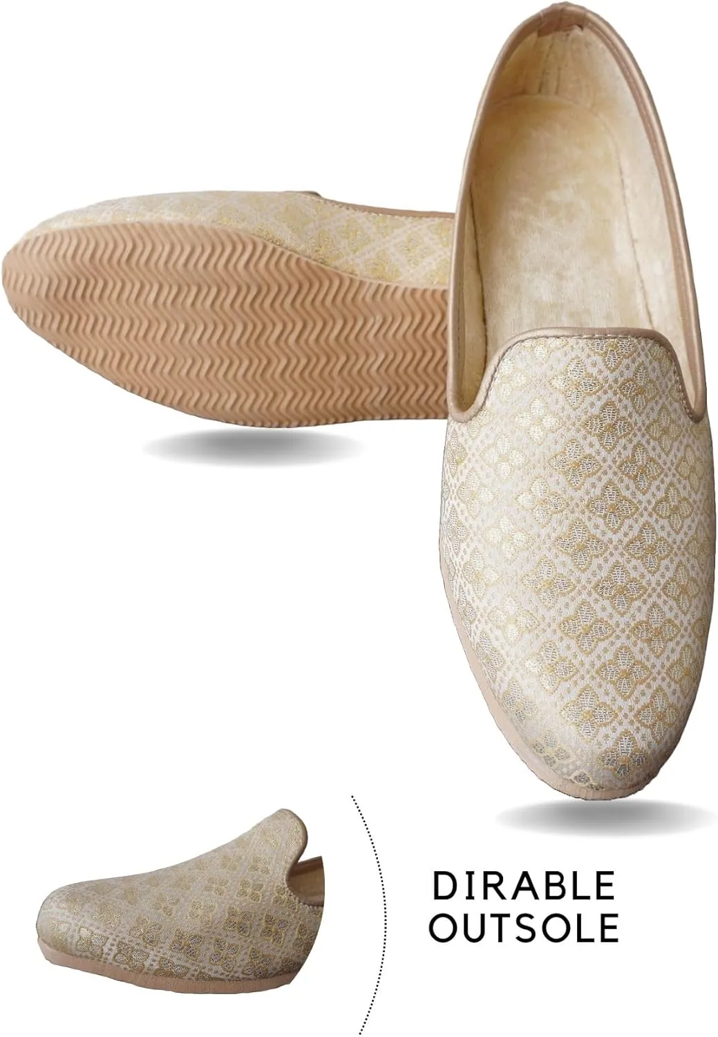 Men's Golden Wedding Shoes - Perfect Grooms Wear for Traditional Ceremonies