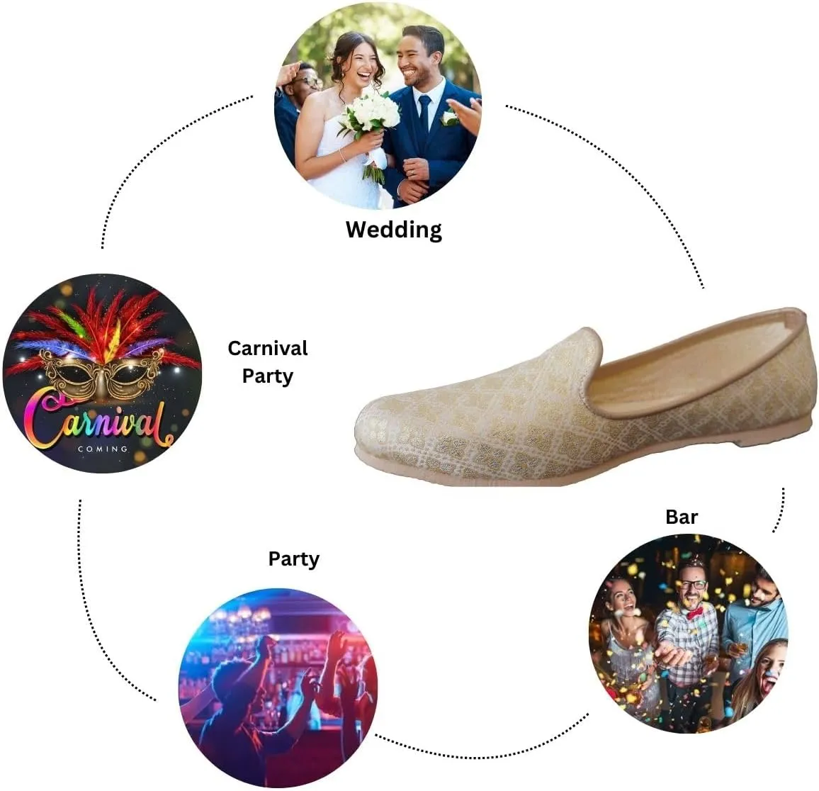 Men's Golden Wedding Shoes - Perfect Grooms Wear for Traditional Ceremonies