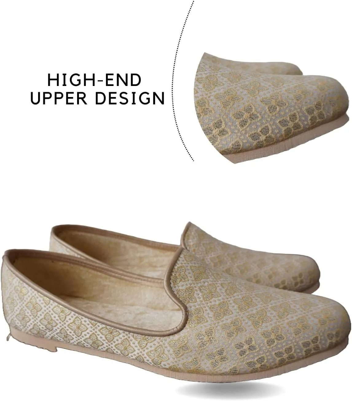 Men's Golden Wedding Shoes - Perfect Grooms Wear for Traditional Ceremonies