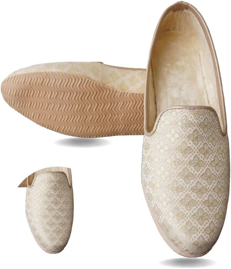 Men's Golden Wedding Shoes - Perfect Grooms Wear for Traditional Ceremonies