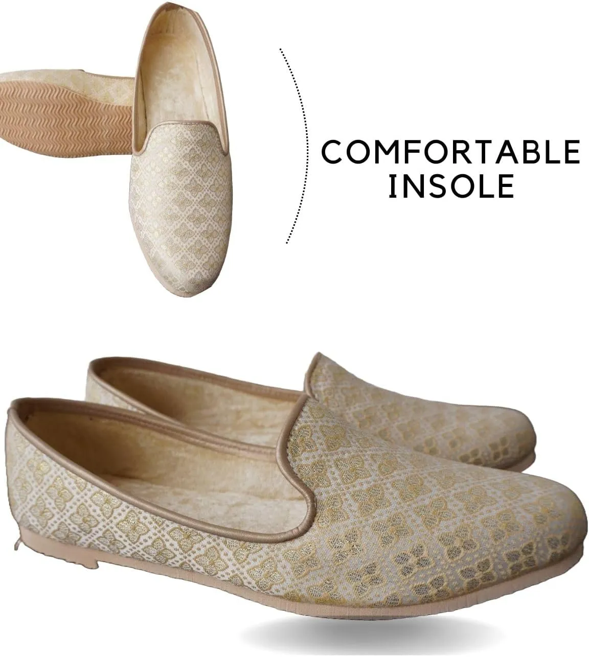 Men's Golden Wedding Shoes - Perfect Grooms Wear for Traditional Ceremonies