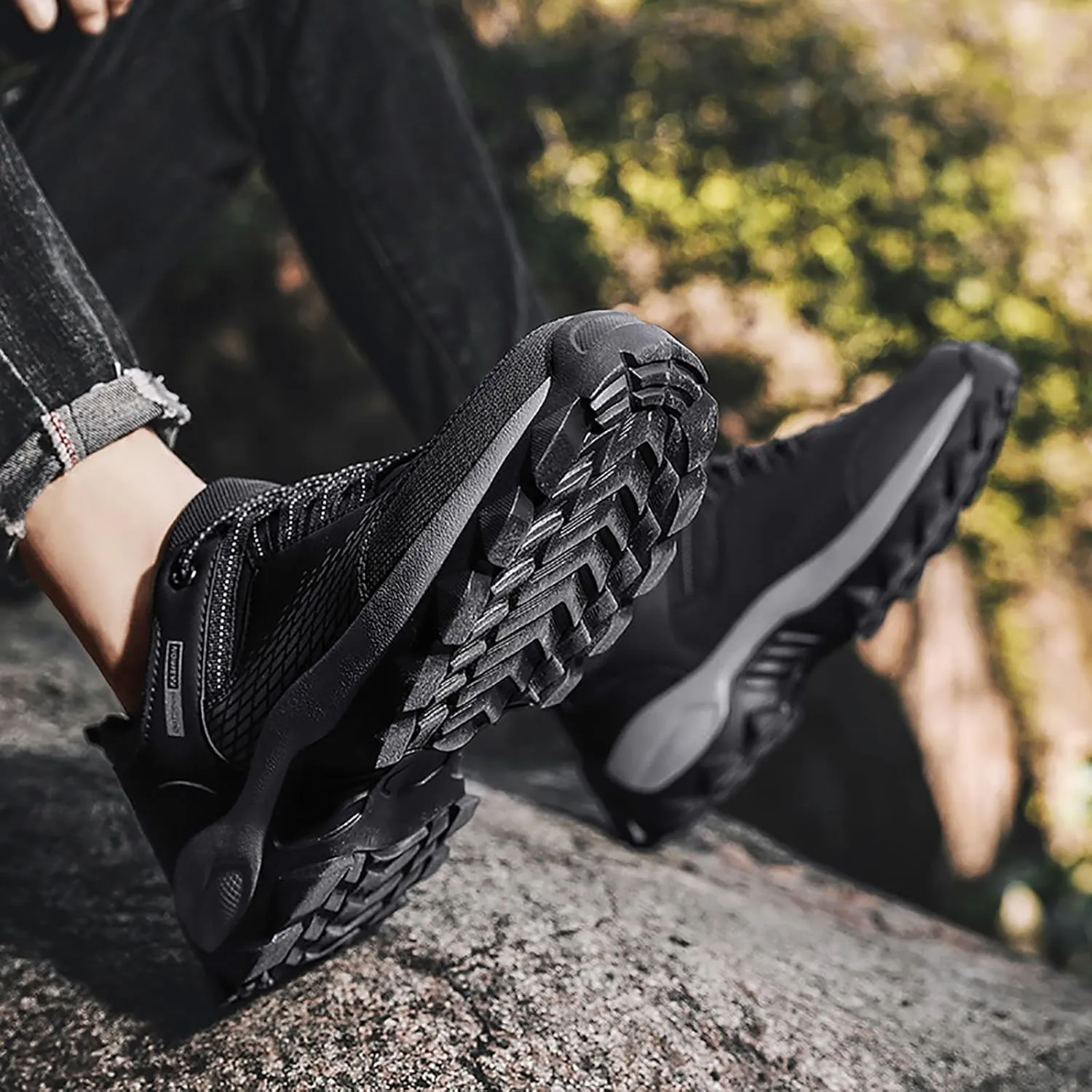 Men's Lace Up Memory Foam Sneakers Breathable Casual Comfortable Walking Sneaker Lightweight Minimalist Shoes
