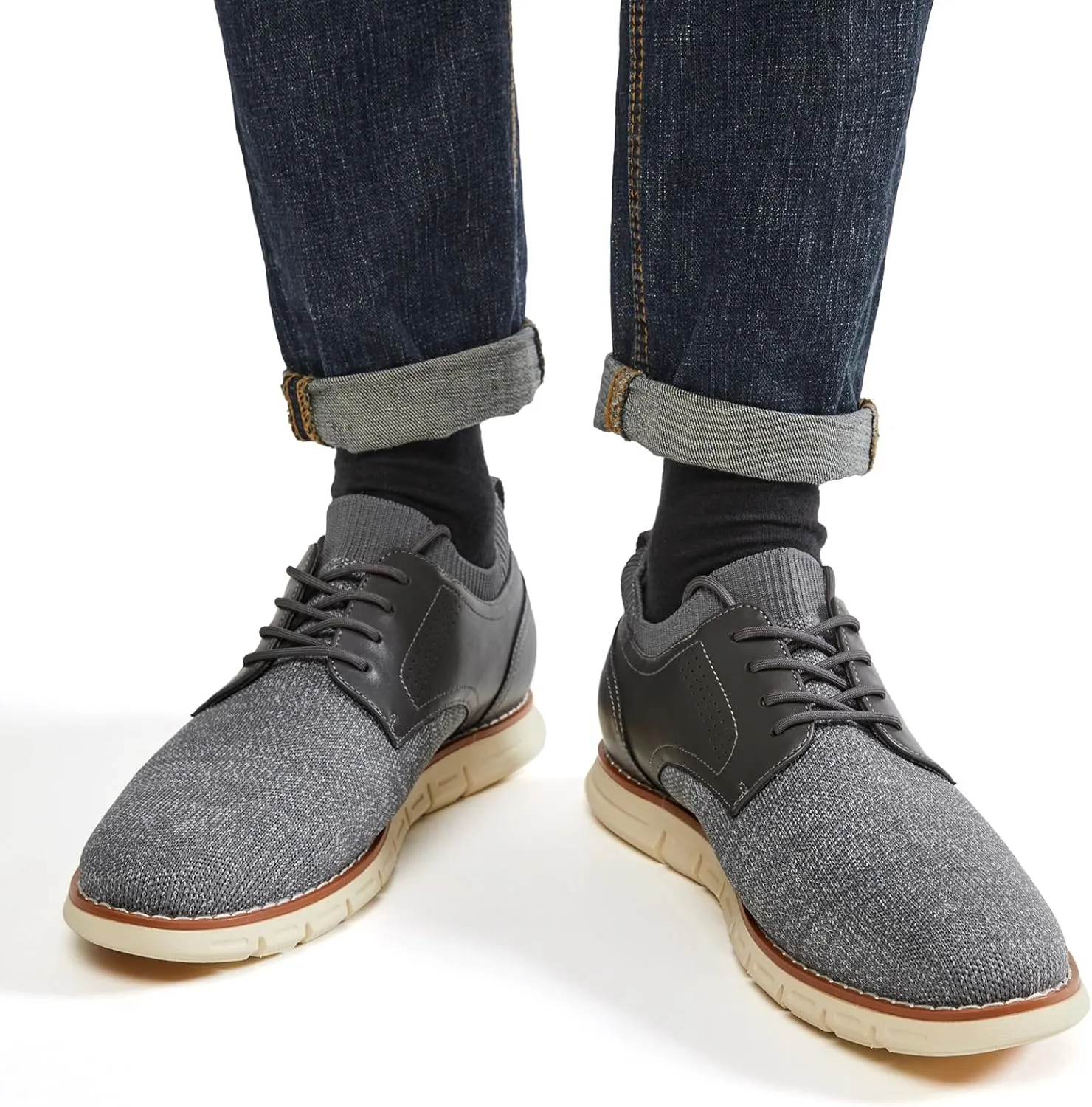 Men's Lightweight Dress Sneakers Comfortable Breeze Shoes Breathable Leisure Oxford Shoes for Business Casual and Walking with Arch Support