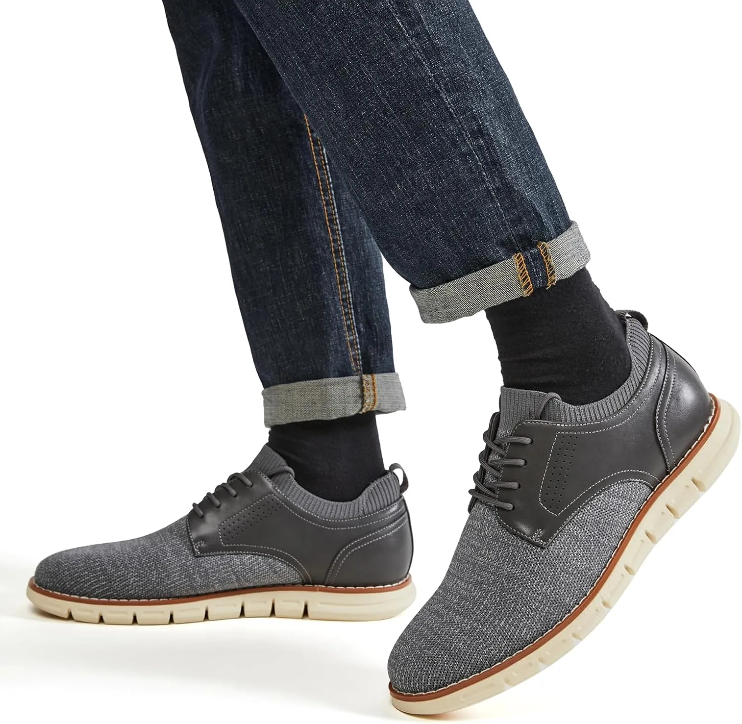 Men's Lightweight Dress Sneakers Comfortable Breeze Shoes Breathable Leisure Oxford Shoes for Business Casual and Walking with Arch Support