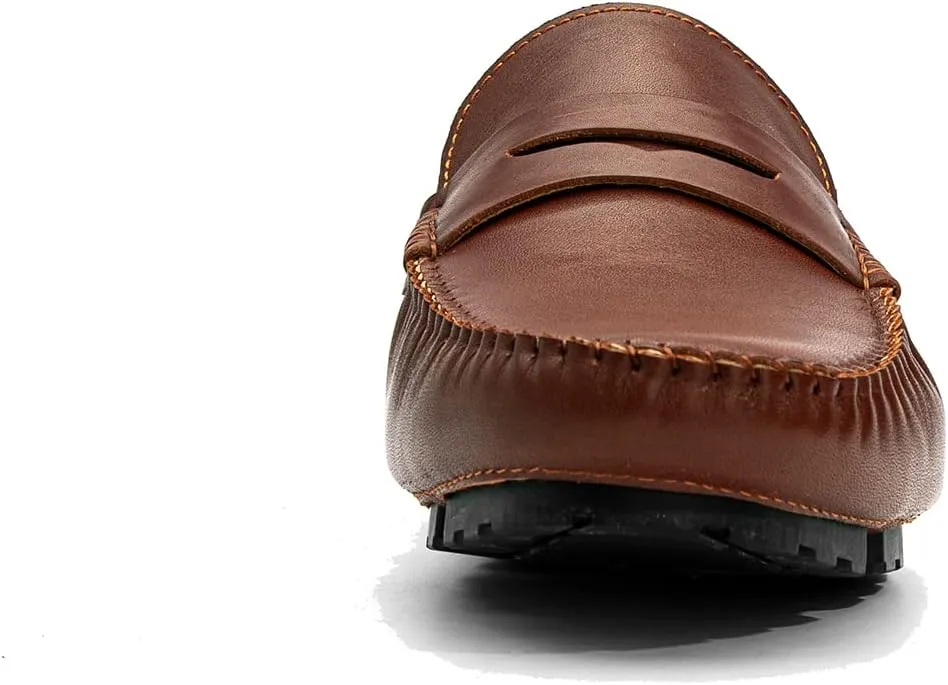 Men's Loafer Premium Genuine Leather Shoes Casual Slip on Shoes Breathable Driving Shoes