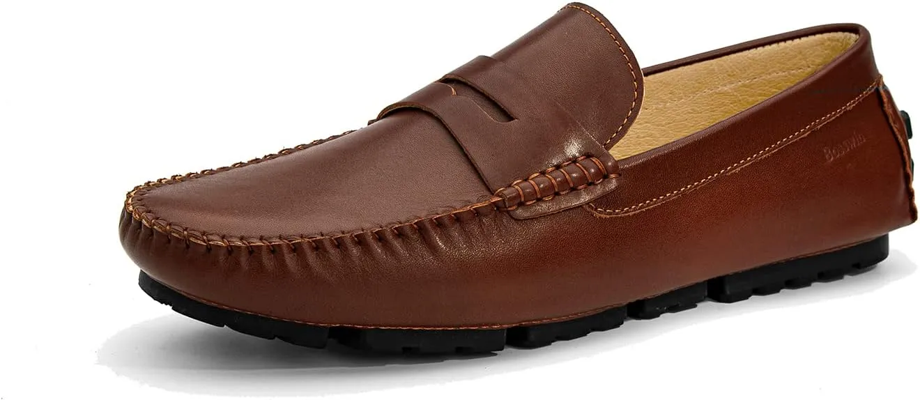 Men's Loafer Premium Genuine Leather Shoes Casual Slip on Shoes Breathable Driving Shoes