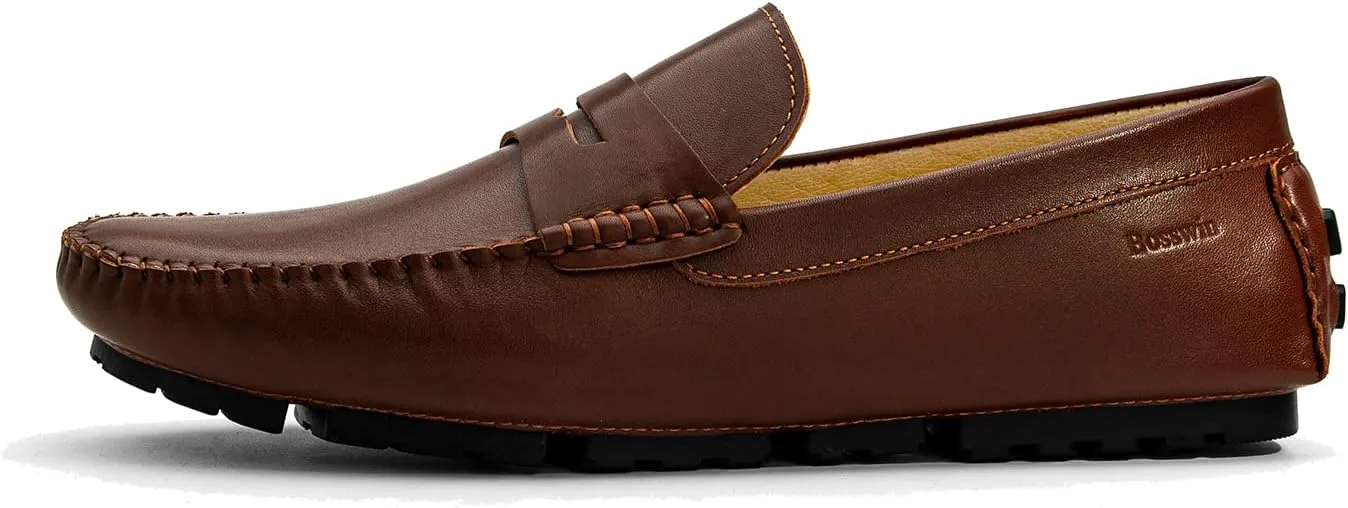Men's Loafer Premium Genuine Leather Shoes Casual Slip on Shoes Breathable Driving Shoes